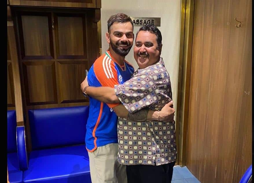 Virat Kohli and his coach, Rajkumar Sharma [x]
